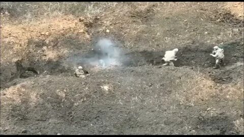 Бои в окопах видео с дрона