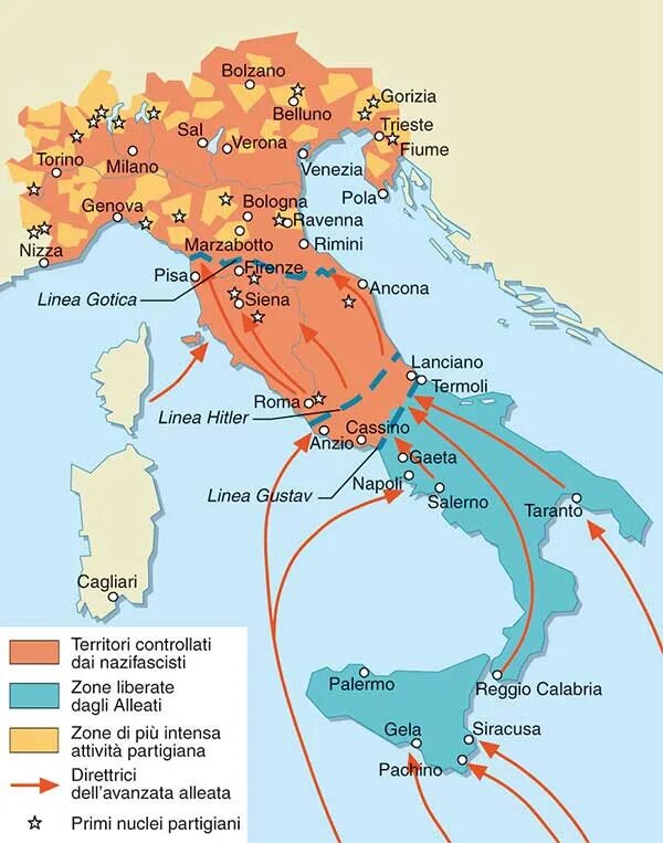 Территории Италии во второй мировой. Италия во второй мировой войне карта. Территория Италии во 2 мировой. Италия в 1943-1945 карта.
