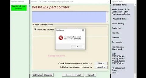 Error communicating with