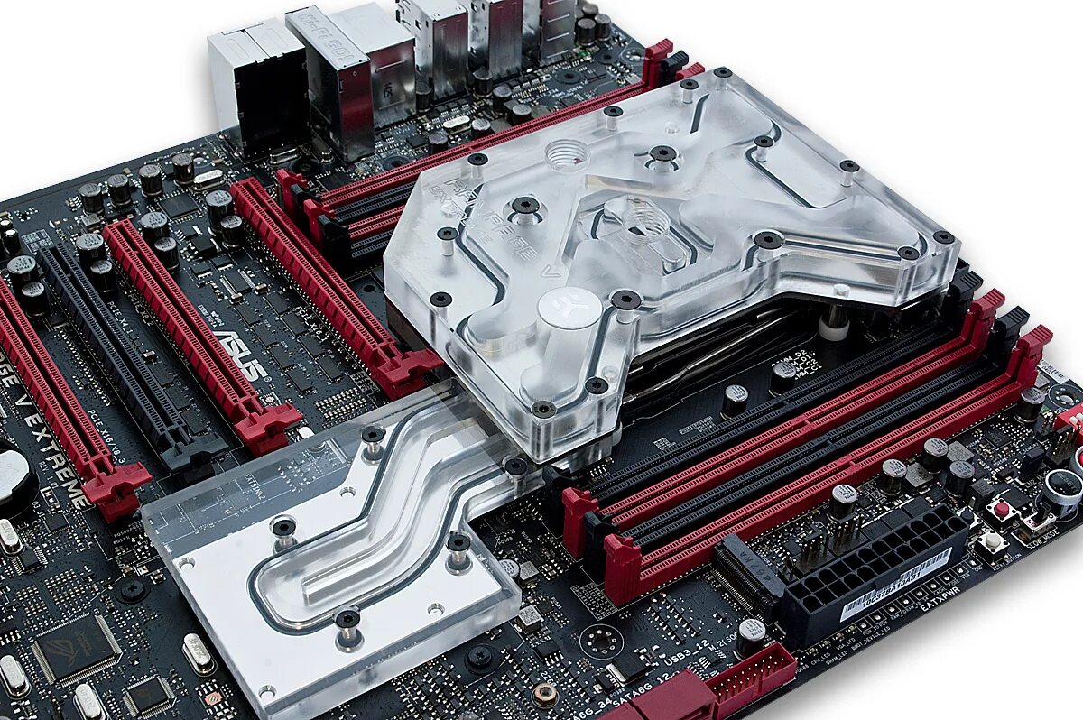 Object extreme. Asus rampage v waterblock. asus rampage v extreme x99. водоблок для vrm. материнская плата asus с водоблоком.