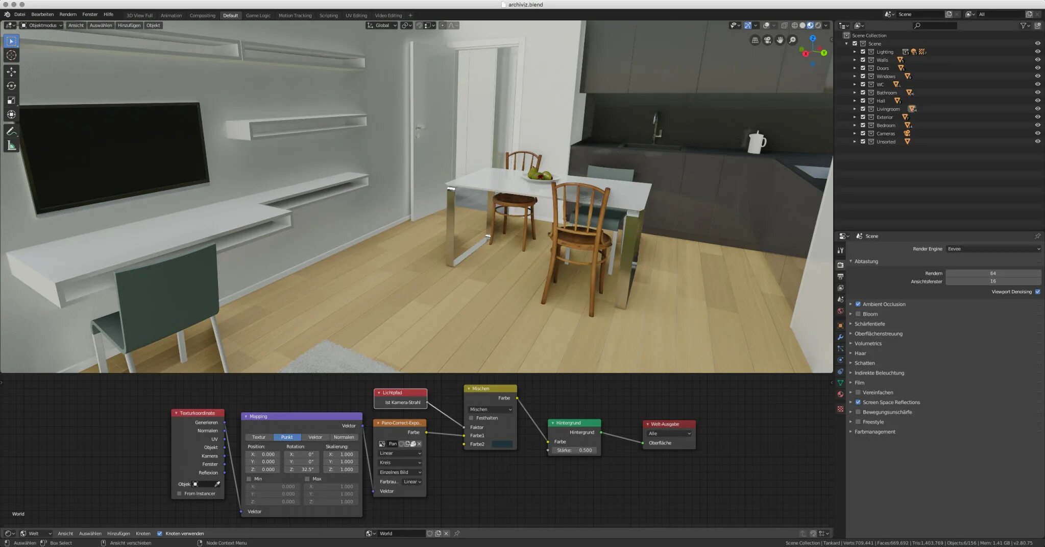 Mac 3d. Блендер 3 mac. мак в блендере. screen space indirect light. focal length for archiviz blender.