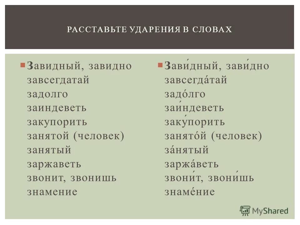 углубленный ударение. постановка ударения в словах. правильное ударение в словах. расставь ударение в словах. завидно ударение.