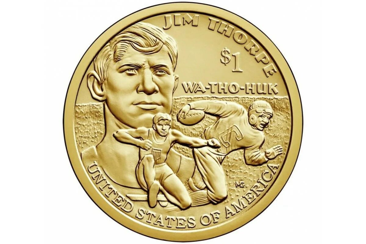 1 Доллар. США. Джим Торп. Монеты 1 доллар США Сакагавея. Джим Торп монета. Фото 1 доллар Сакагавеи Джим Торп. 1 доллар сакагавея