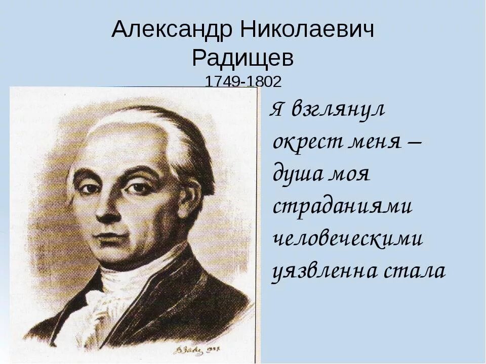 А. Радищев(1749–1802). А.Н. Радищев (1749–1802 гг.). Кто такой радищев