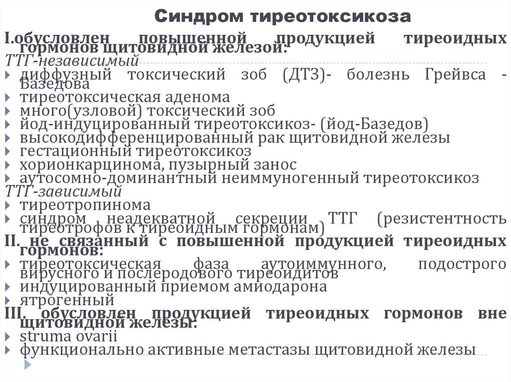 Гипертиреоз мкб. Диффузный токсический зоб синдромы. Клинические синдромы диффузного токсического зоба. Синдромы при заболеваниях щитовидной железы.