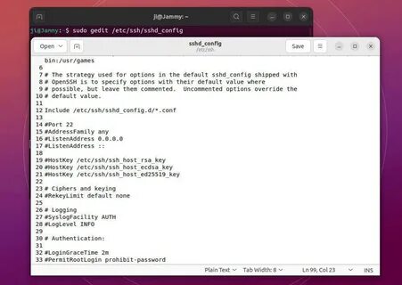 Настройка ssh ubuntu