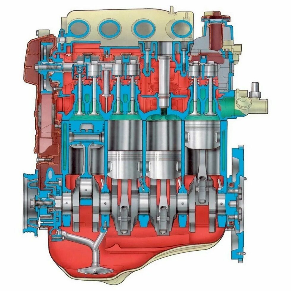 Клапан двигателя ВАЗ 2110 16 клапанов. Система смазки ДВС 21126. ДВС ВАЗ 16 клапанов 1.6 в разрезе. Клапана двигателя ВАЗ 2110.