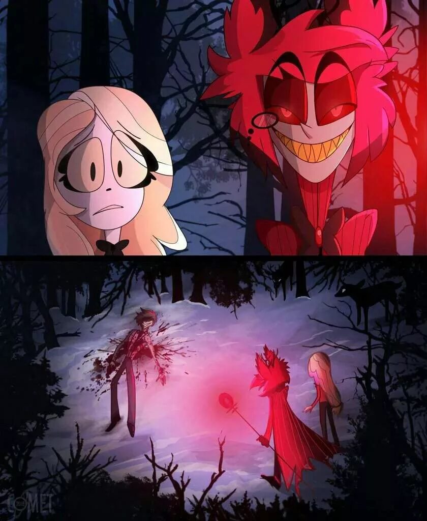 Отель хазбин чарли плачет. Отель хазбин чарли и аластор 18. Отель хазбин чарли и аластор арт. Отель хазбин аластор танец. Charlie makes a deal with alastor.