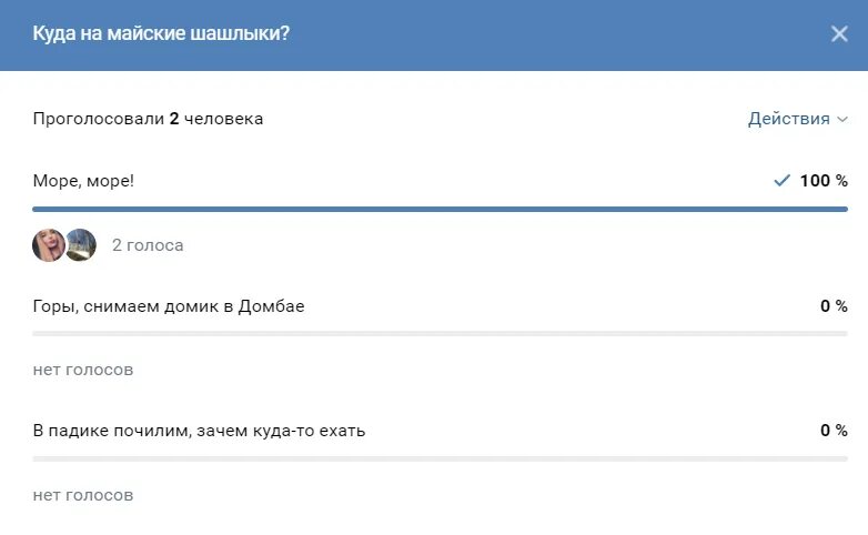 Как узнать проголосовал человек или нет. Анонимный опрос в ВК. ВК опрос итоги.