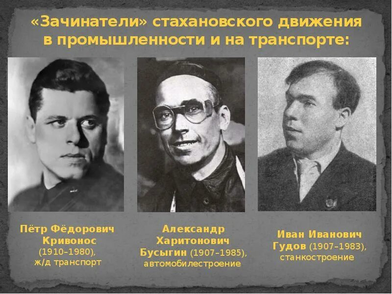 Стахановское движение развернулось в. Последователи стахановского движения. стахановское движение в ссср. зарождение стахановского движения. стахановское движение зародилось в:.