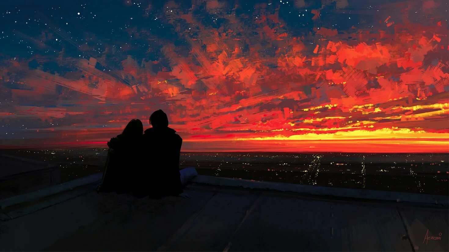 Огни песня закат. Aenami алена величко. влюбленные на закате. романтичная ночь. романтичный закат.