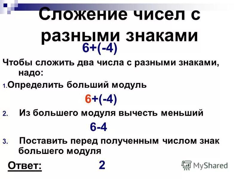 Действия с отрицательными числами 6 класс презентация