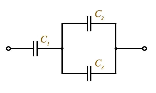 3 500 000 12. Смешанное соединение конденсаторов схема. Смешанная схема соединения конденсаторов. Смешанная схема подключения конденсаторов. Схема соединения трех конденсаторов.