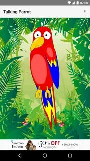The parrot is talking
