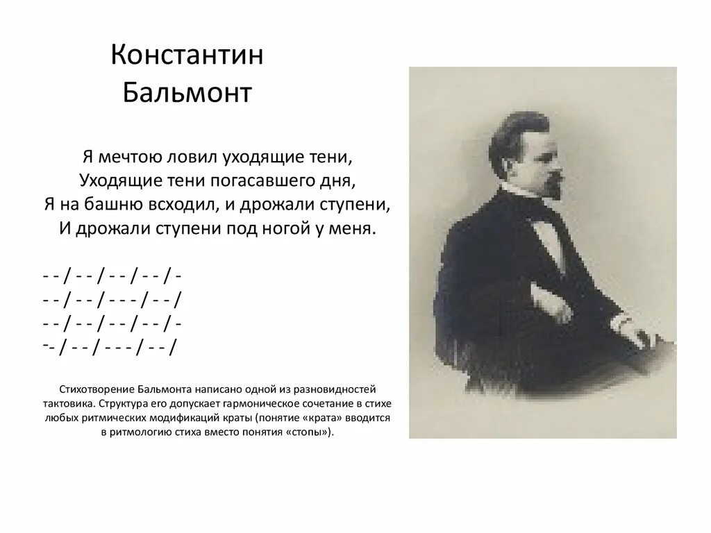 Бальмонт я мечтою ловил. Бальмонт я мечтою ловил уходящие тени стихотворение.