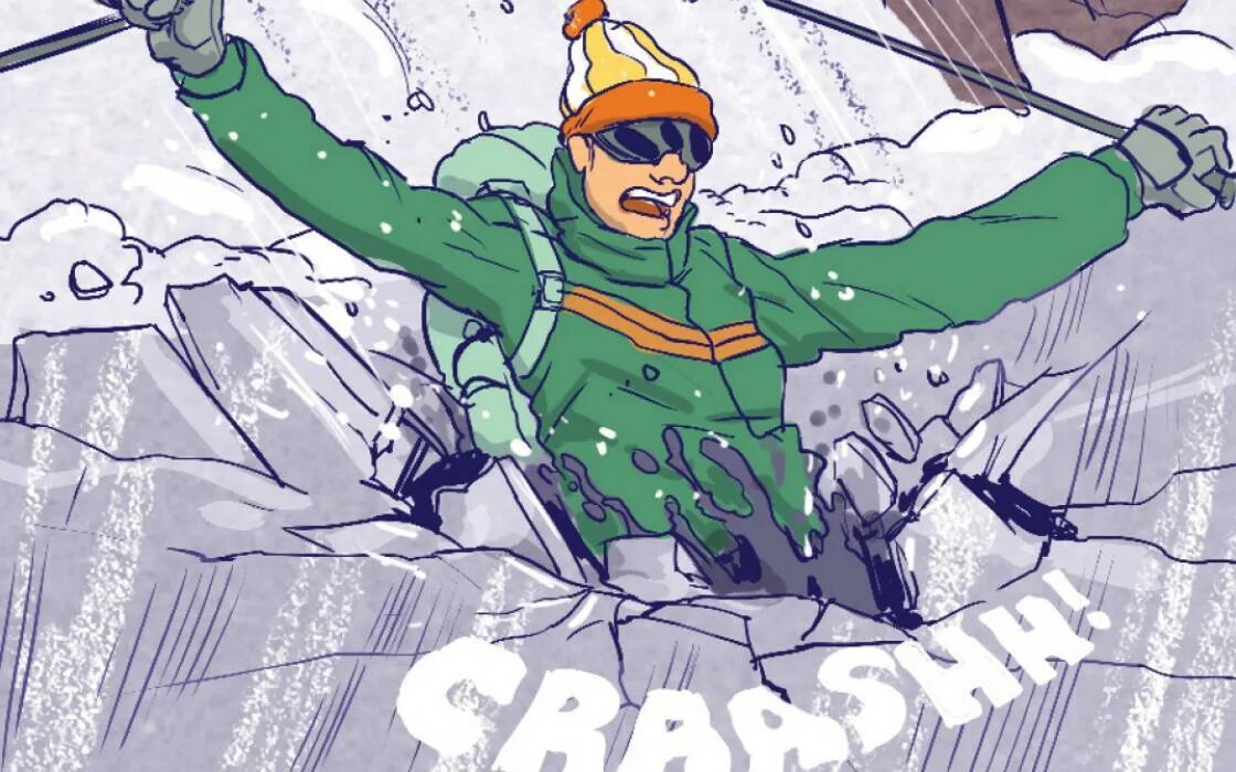 Fall through. Ice Fall. Falls through. Plan Falls through. Did he ski