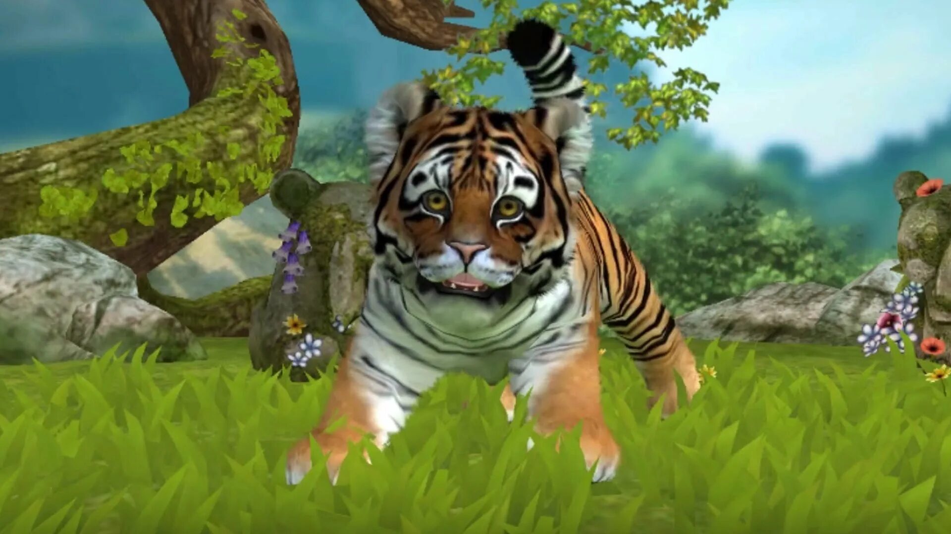 Kinectimals 2. Игры для тигры. Игра про тигренка. Тигры в компьютерных играх.