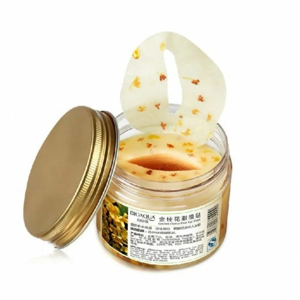 Патчи для глаз с лепестками золотого османтуса 80 шт. Osmanthus eye mask. Маска золотой османтус для глаз. Патчи golden osmanthus eye mask. Bioaqua osmanthus eye mask.