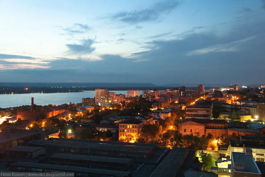 Самара вечером. Вечерняя Самара. ВВ\вечерняя Самара. Ночной вид с элеватора.