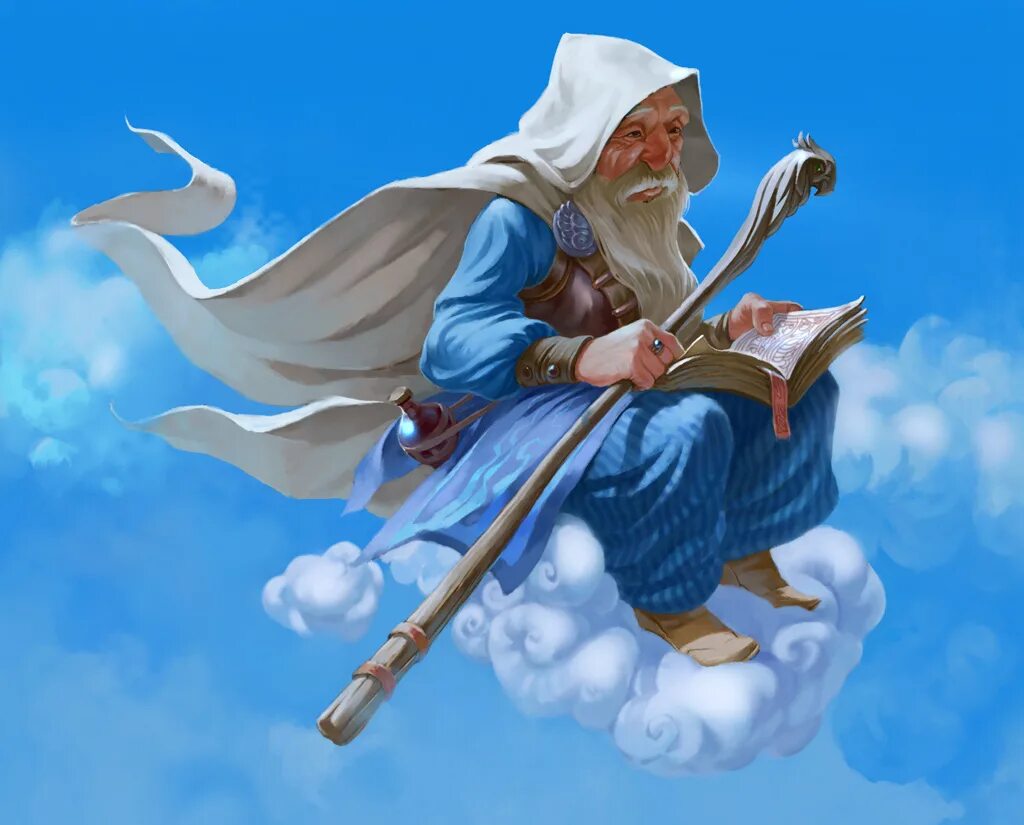 Странник с посохом. Маг добра. Алатар и палландо. Мерлин волшебник. Волшебник кастует заклинание.