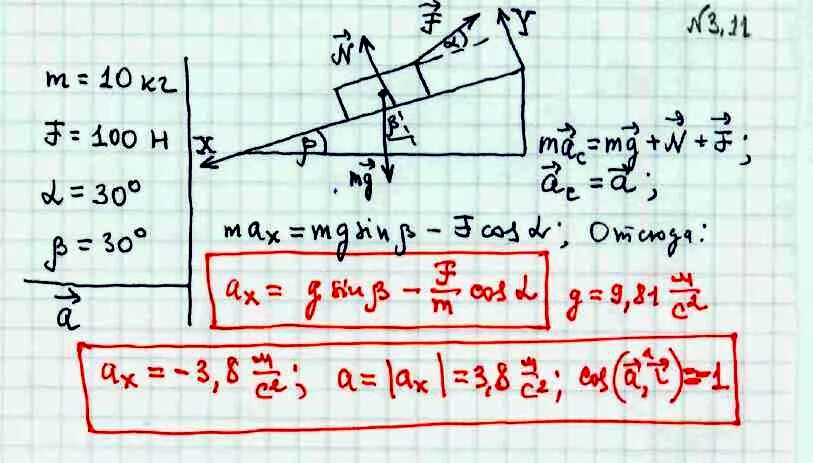 Тело массой 2 кг силой 30 н. Силы действующие на тело по наклонной плоскости. Коэффициент трения на наклонной плоскости. Вес тела на наклонной плоскости. Коэффициент трения тела о плоскость.