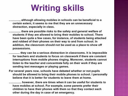 Writing skills in english