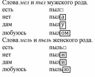 Слова 1 рода