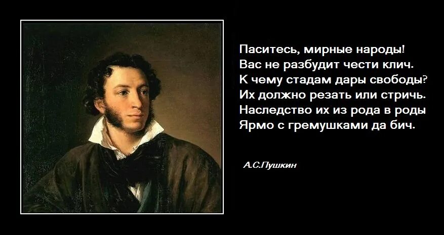 Глупый пушкин. Паситесь мирные народы Пушкин. Стих Пушкина паситесь мирные народы. Паситесь мирные народы вас не разбудит чести клич. Цитата к чему стадам дары свободы.