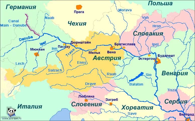 Какая река протекает по территории страны. Река Дунай на карте. Река Дунай на карте Европы. Рейн — ; Висла — ; Дунай. Дунай на карте Украины.