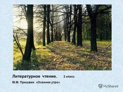 Текст про осеннее утро