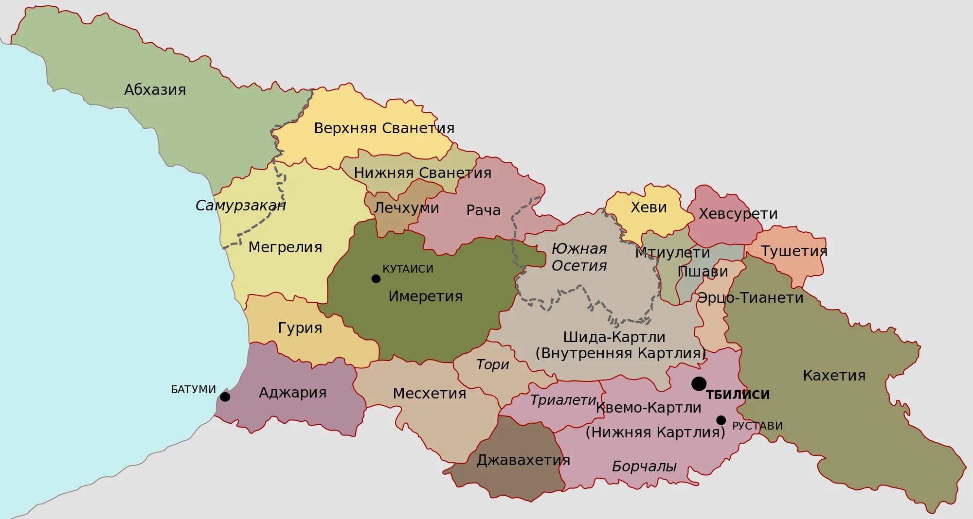 Где находится грузия. Карта Грузии с городами. Территория Грузии на карте. Карта Грузии 2000 года. Грузия на карте мира.