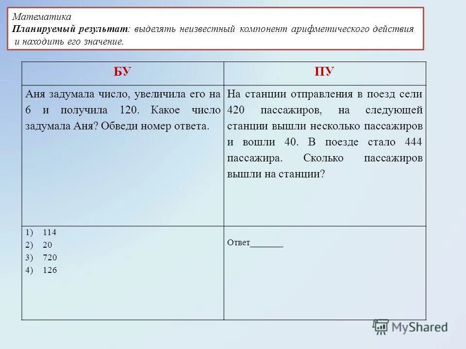 Аня задумала число. Аня задумала число
