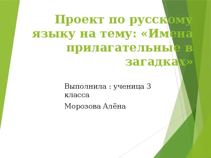 Проект по русскому 3 класс прилагательные. Проект имена прилагательные в загадках. Проект имена прилагательные в загадках титульный лист. Имя прилагательное в загадках. Титульный лист проекта прилагательные в загадках.