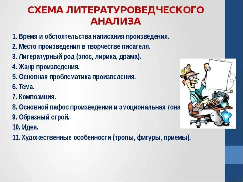 Исследование текста. Литературоведческий анализ. Литературоведческий анализ произведения. Схема литературоведческого анализа текста.