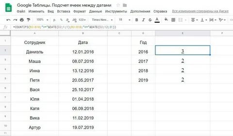 Сводные таблицы в google sheets