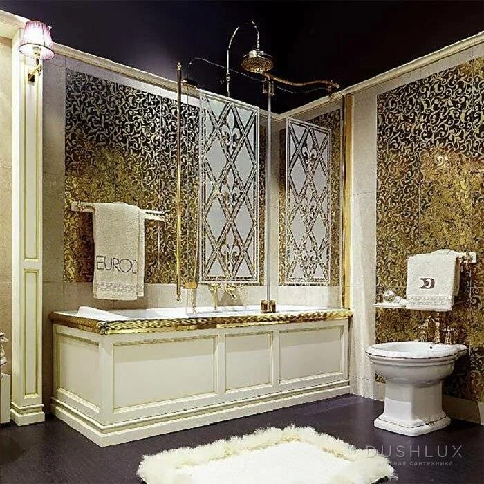 Ванна в стиле Версаче. Eurodesign. Мебель для ванной комнаты Версаче. Итальянская сантехника Евродизайн.