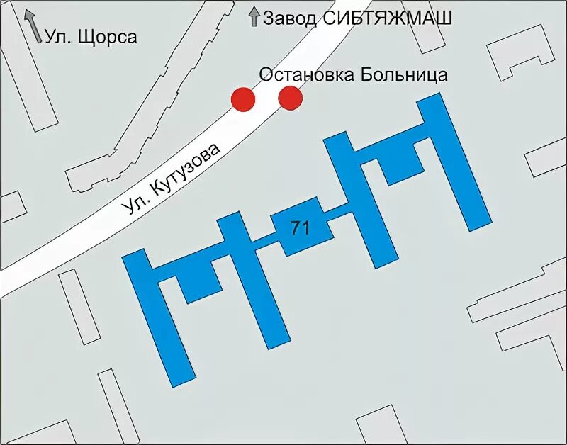 Как доехать до 7 городской больницы. Красноярск ул кутузова 71 больница корпус 4. схема больницы 71. больница 4 красноярск схема. схема больницы святого владимира.