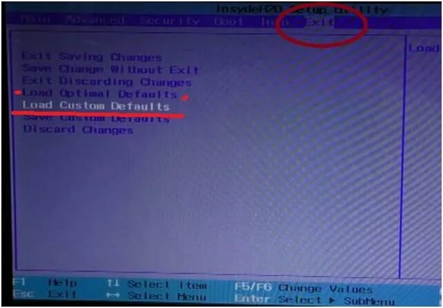 Сбросить биос на заводские настройки на ноутбуке