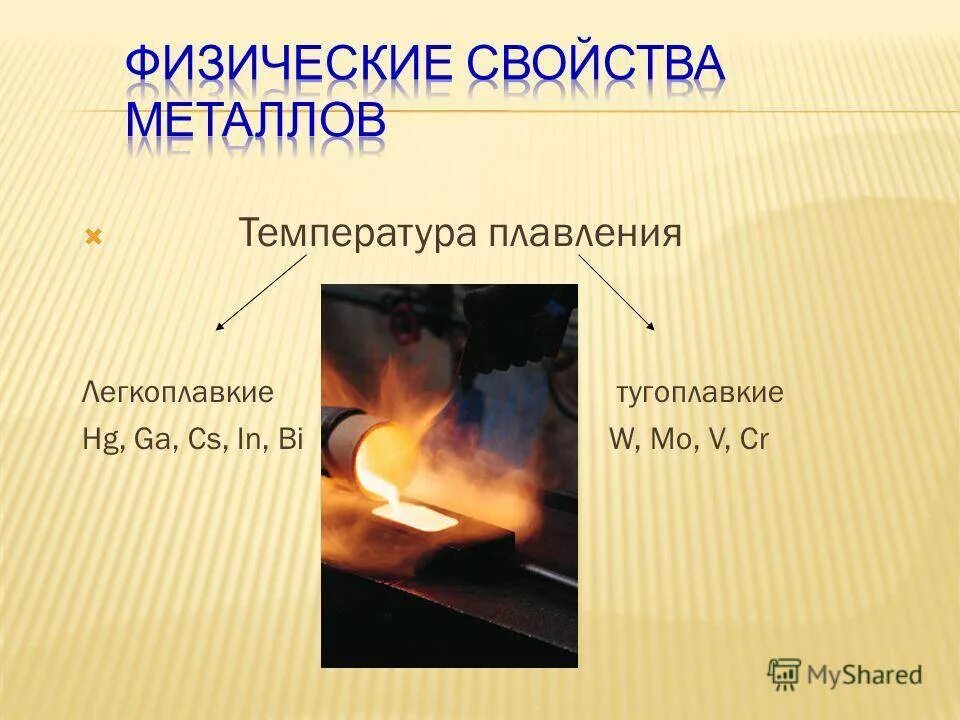 Температура плавления металлов. Физические свойства металлов. Плавление металла. Температурные характеристики металлов.