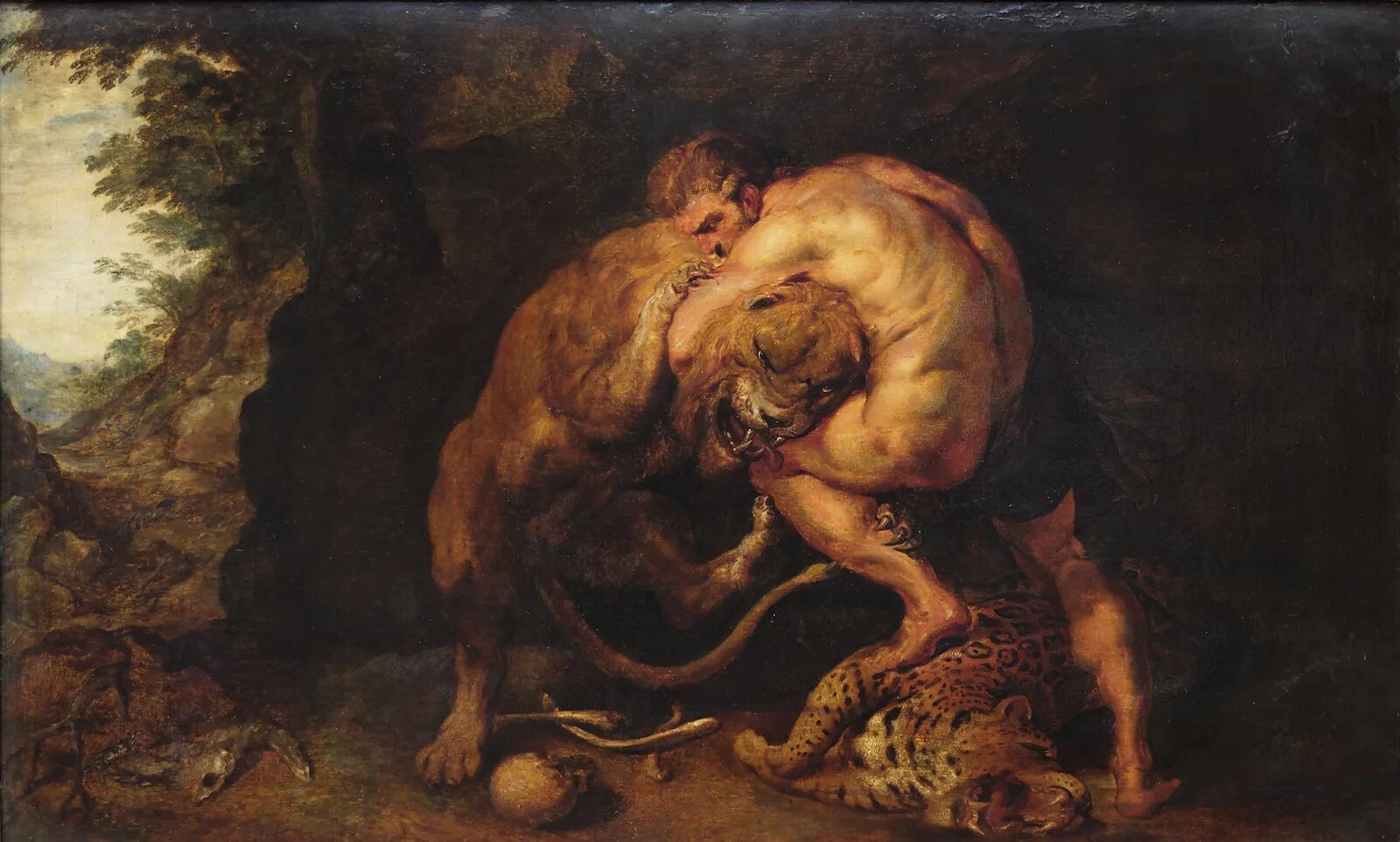 Файл:Hércules lucha con el león de Nemea, por Zurbarán.jpg - Википедия