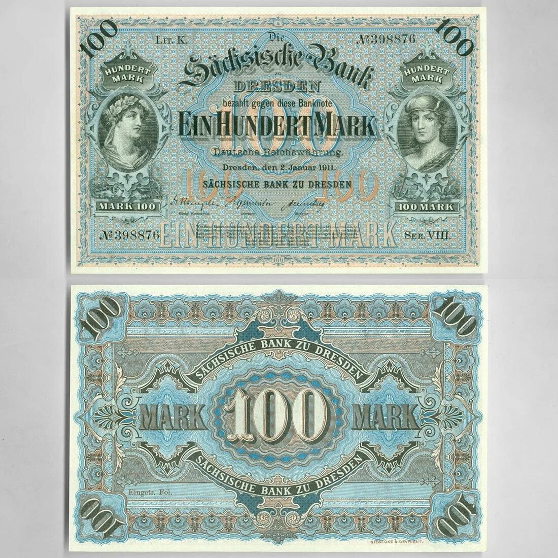 100 Марок 1911. 100 Марок ФРГ. Банкноты Германии. 100 Марок купюра.
