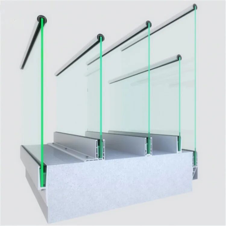 Профиль LK-60 для стеклянных ограждений. Стеклянное ограждение балкона на профиле. Крепление стеклянного ограждения. Крепежный профиль для стеклянного ограждения.