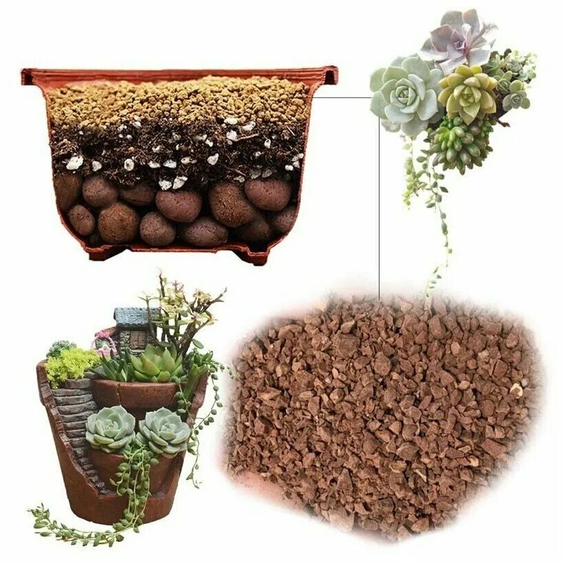 грунт положить. дренаж в горшке с цветком. укладка камня в аквариуме. засыпка гравием. искусственная трава на участке.