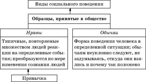 Образцы принятые в обществе