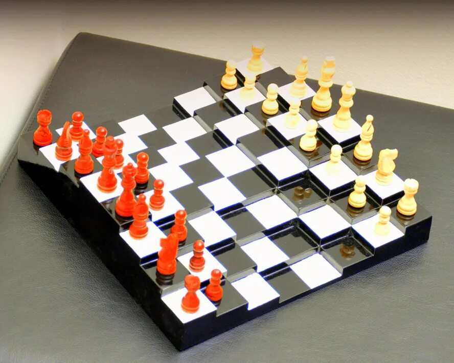 Виды шахмат. Необычные шахматы. Креативные шахматы. Многоуровневые шахматы. Необычные доски для шахмат.