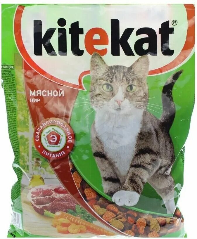 Корм д/кошек Китекат 350г мясной пир. Корм для кошек Kitekat мясной пир 350 г. Корм Kitekat д/кошек мясной пир сухой 350г. Корм для кошек Kitekat мясной пир сух. 350г..