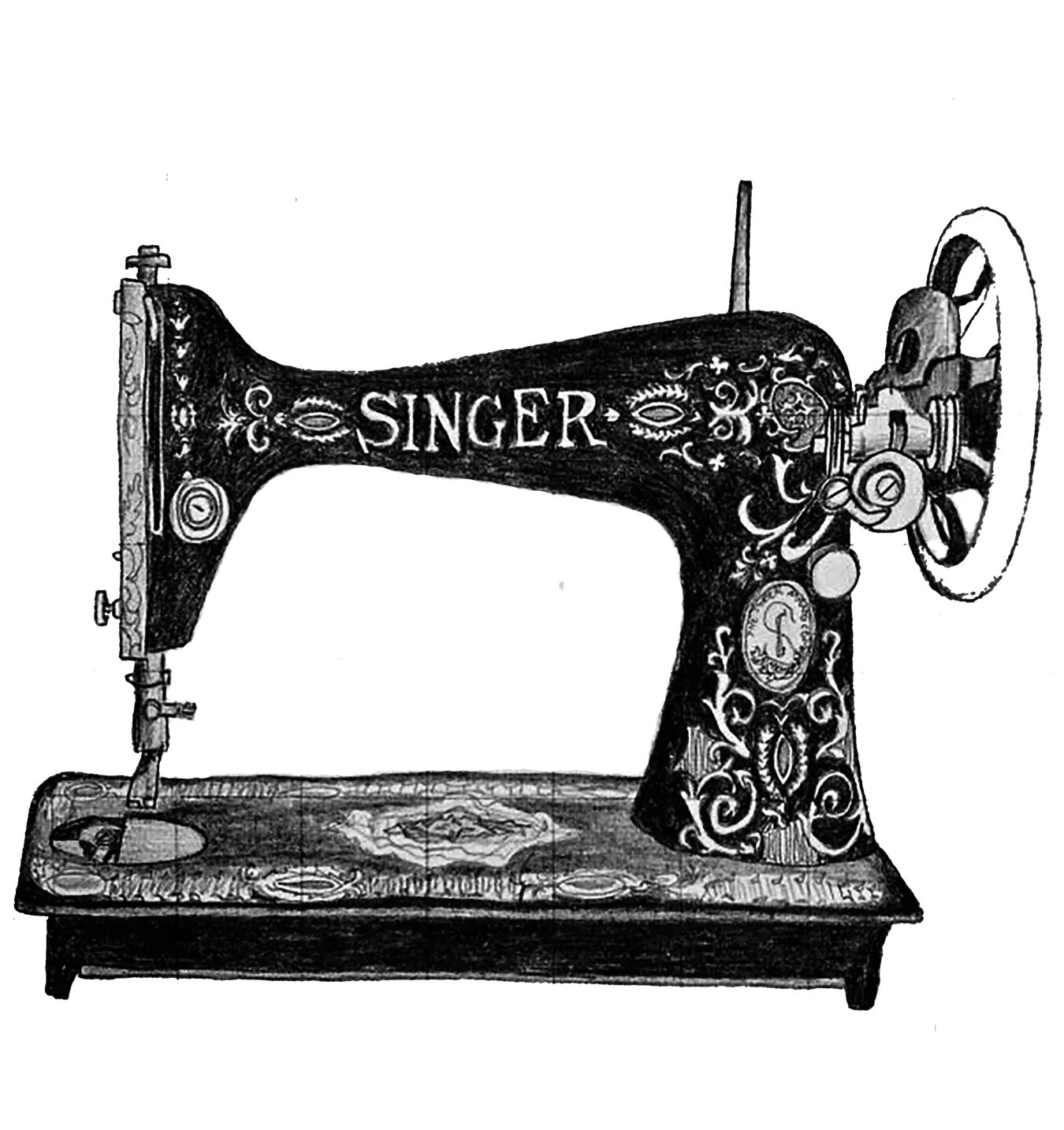 Швейная машинка белая. Швейная машинка Зингер вектор. Швейная машинка Зингер рисунок. Старинная швейная машинка. Швейная машинка на белом фоне.