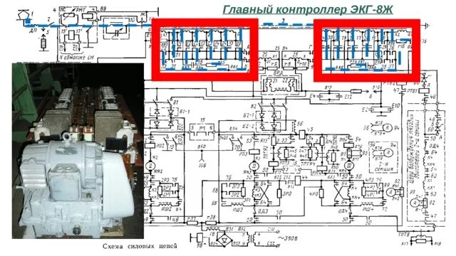 Устройство контроллера ЭКГ-8Ж электровоза BЛ80C