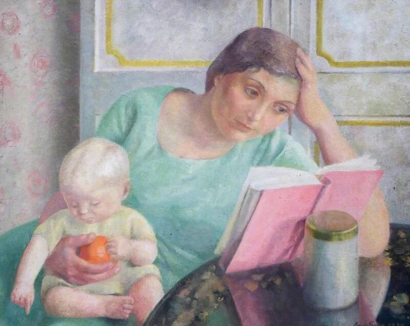 Картина женщина с ребенком. Художник John Finlay. Собирательный образ женщины живопись. Картина женщина ребенок в раковине.