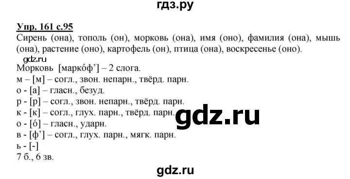 Русский язык страница 95 упражнение 161